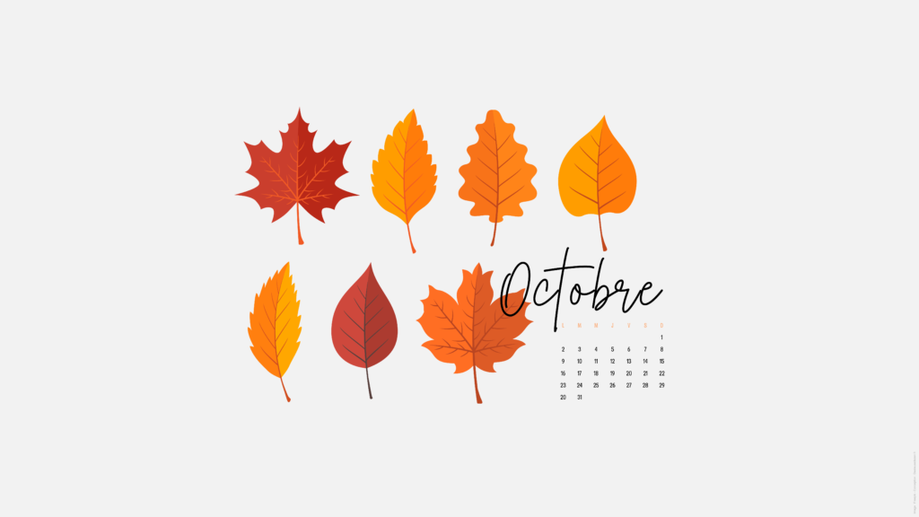 Utilisez ce fond d'écran pour ordinateur où que vous soyez ! Il représente de jolies feuilles d'automne